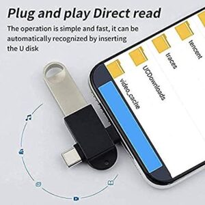 2 in 1 OTG Adapter Cable Micro USB+USB C to USB 2.0 - او تی جی - یو اس بی 2 - جانبی موبایل- OTG تبدیل USB به 2 خروجی تایپ c