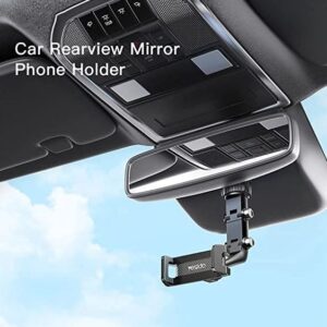 yesido-rear-view-mirror-phone-holder-c192 - هولدر - پایه نگه دارنده یسیدو - لوازم جانبی گوشی - لوازم جانبی موبایل تصویر نصب شده روی اینه ماشین