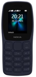 nokia 110 dual sim - نوکیا صدوده دو سیم کارت - صفحه کلید صفحه نمایش - رنگ آبی