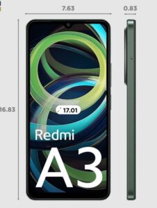 xiaomi redmi a3 64gb - سایز و اندازه گوشی ردمی آ سه