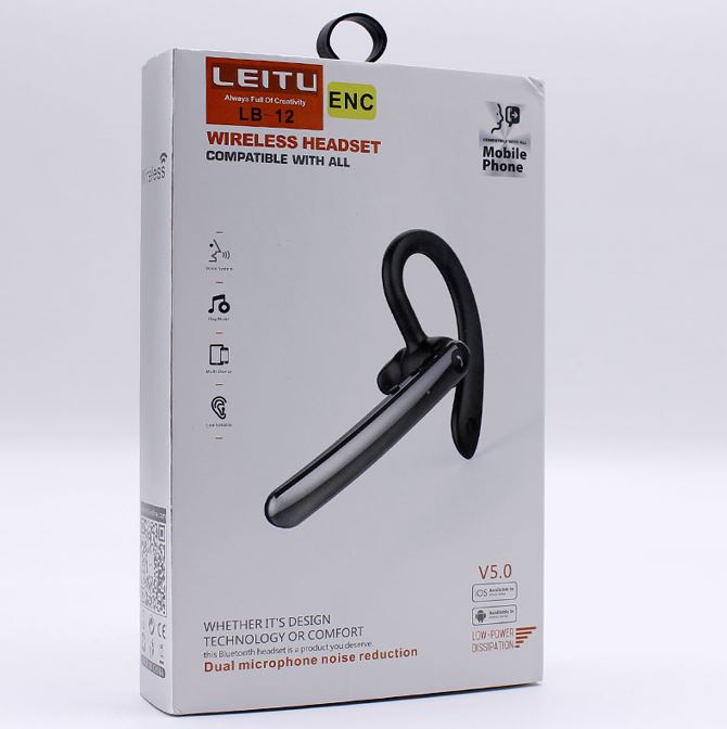هندزفری بلوتوثی - تک گوش - جانبی گوشی - جانبی موبایل - لیتو LB-12 تصویر جعبه محصول