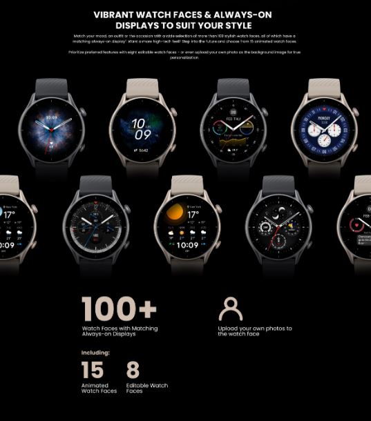 ساعت هوشمند اسمارت واچ- Amazfit GTR 3-قابلیت ها