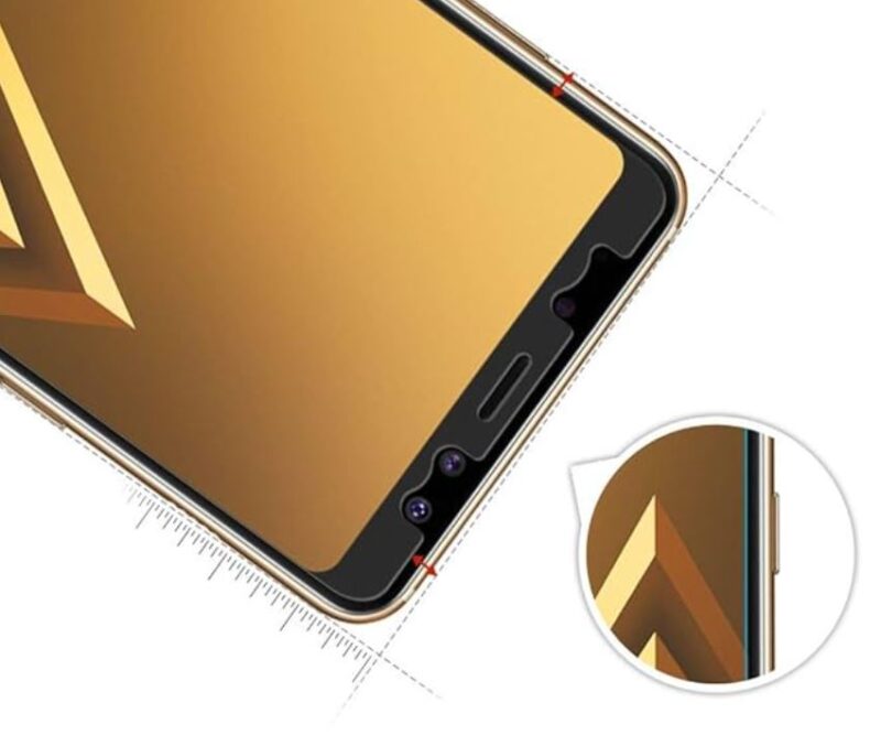 گلس A8 2018 -ساز فول شیشه- جانبی گوشی - محافظ صفحه نمایش