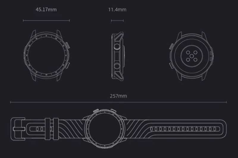 Xiaomi Mibro Watch A2 - شیائومی میبرو واچ آدو - سایز - اندازه اینچ - سانتیمتر