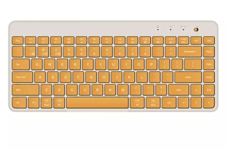 کیبورد بی سیم شیائومی - Xiaomi XMBXJP01YM portable dual-mode keyboard -رنگ زرد - قیمت خرید فروش