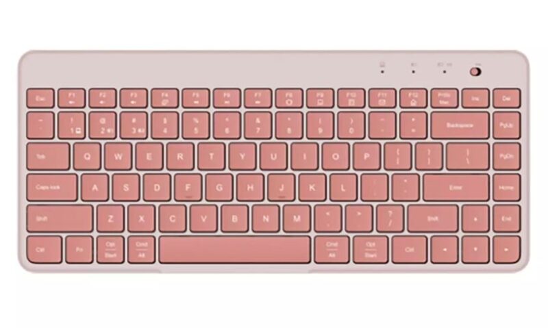 کیبورد بی سیم شیائومی - Xiaomi XMBXJP01YM portable dual-mode keyboard -رنگ صورتی قرمز