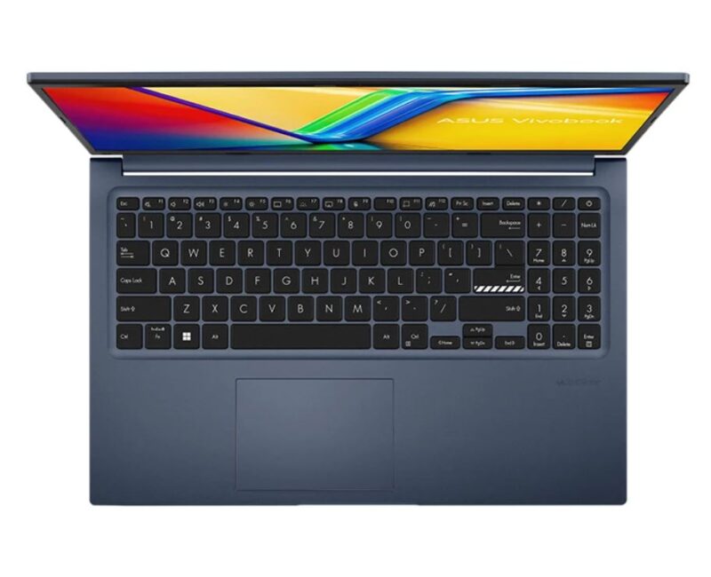 ASUS Vivobook 15 X1502ZA i3 1220P - لبتاپ ایسوس - رنگ آبی - تصویر از بالا - مشخصات بررسی مقایسه