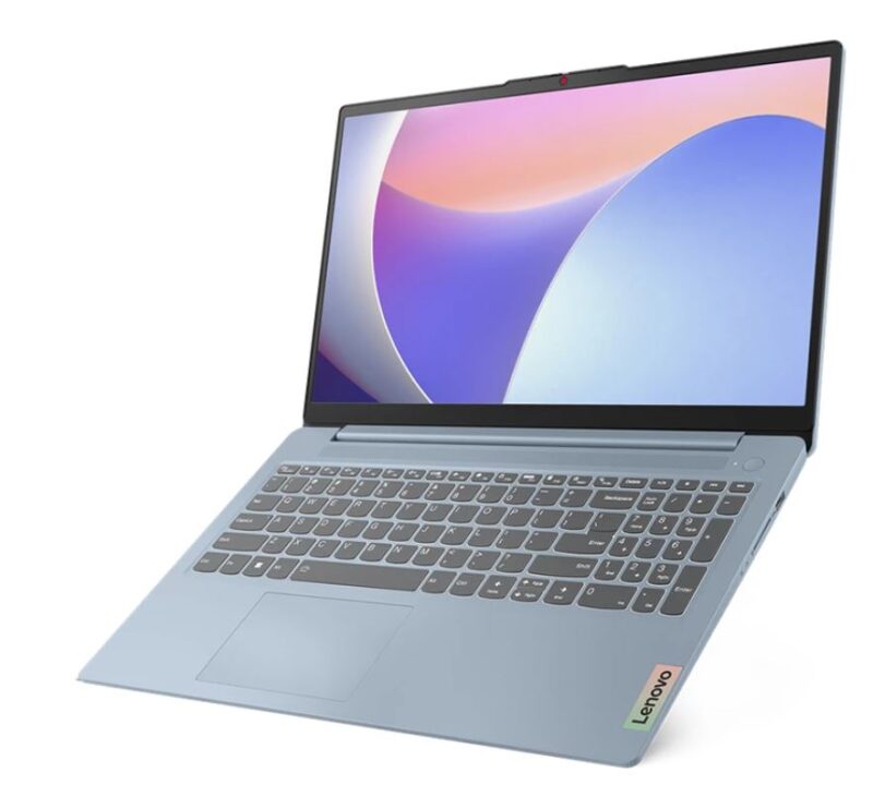 Ideapad Slim3 i3 1305U 8GB 256GB - لبتاپ لنوو - صفحه کلید و درب تمام باز شده آبی