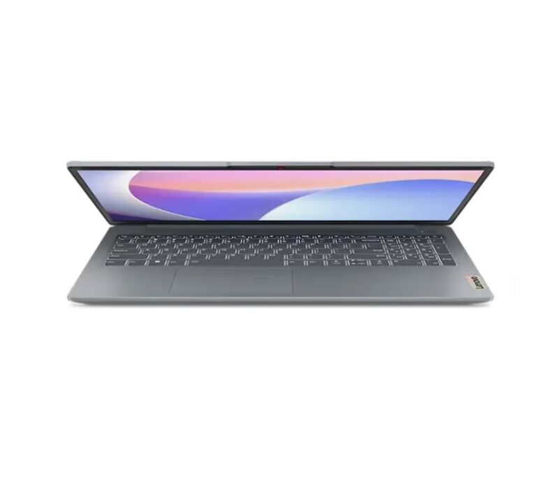 Ideapad Slim3 i3 1305U 8GB 256GB - لبتاپ لنوو - صفحه کلید و درب نیمه باز شده رنگ خاکستری