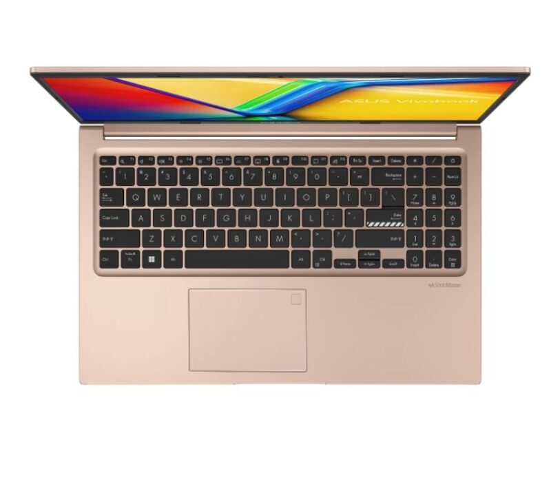 laptop asus vivobook 15 x1504va i7 1355u - تصویر از بالا صفحه کلید بژ - خصوصیات امکانات