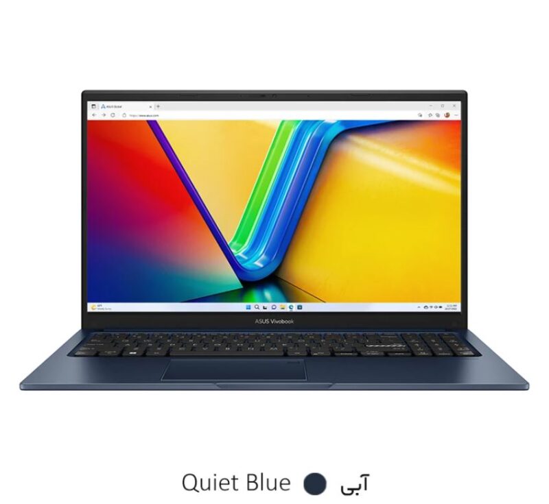 لپ تاپ ایسوس 15.6 اینچی مدل vivobook 15 x1504va i5 1335u 16gb 1tb - تصویر روبه رو - قیمت خرید فروش - مشخصات معرفی بررسی - آبی