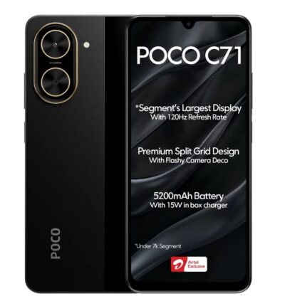 گوشی موبایل شیائومی مدل Poco C71 ظرفیت 128 گیگابایت رم 4 گیگابایت - رنگ مشکی